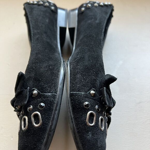 Vaneli Thisbe Black Suede Embellished Flats w/ Pointed Toes Women’s Size 6.5 M - Picture 4 of 15